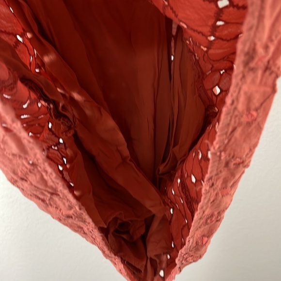 Zara Perforated Embroidery Balloon Sleeve Dress - Picture 11 of 15